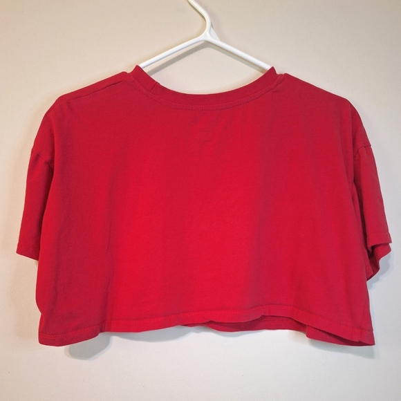 Nickelodeon Garfield x NBA small red Chicago Bulls shortsleeve crop top - Picture 4 of 4